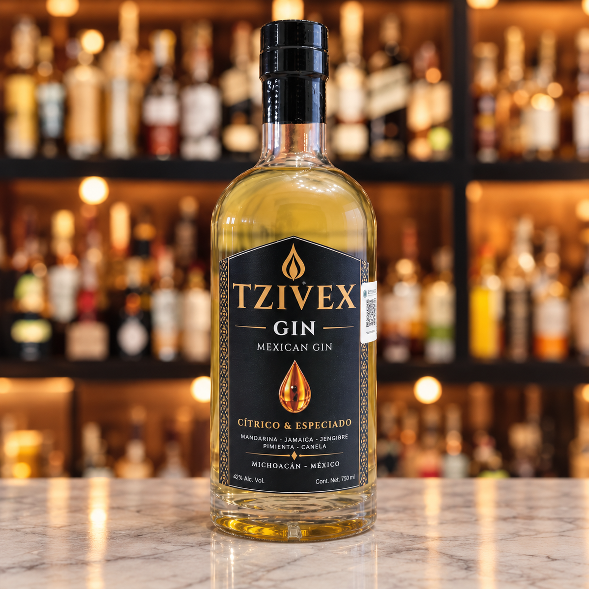GINEBRA TZIVEX CÍTRICO Y ESPECIADO 750 ML